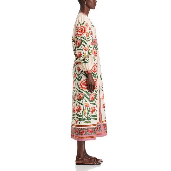FARM Rio Ainika Floral Print Maxi Dress, Cream/Red, NWT ๐ง๐ท - Picture 5 of 16